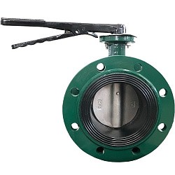  Затвор чугунный поворотный дисковый Ду80 Ру16 GALA WH2123080L 930125452 соед. фланцевое (930125452) со склада Проконсим в Казани