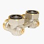 Узел нижнего подключения Vekotrim DN 15 PN 10 угловой двухтрубный20-3/4'' c накидной гайкой, муфта купить в Казани | "Проконсим"