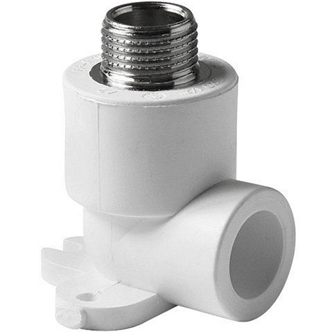 Угольник установочный ПП 20-1/2'' PN 25 с наружной резьбой белый Pro Aqua PA28108P купить в Казани | "Проконсим"