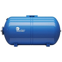 Гидроаккумуляторы для водоснабжения DN 25 PN 10 горизонтальный голубые WESTER купить в Казани | "Проконсим"