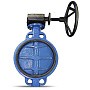 Затвор дисковый поворотный DN 350 PN 16 чугунный с диском из чугуна межфланцевый редуктор FAF 3550350D купить в Казани | "Проконсим"