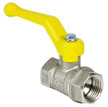Краны латунные шаровые газовые 11Б27фт1М DN 15-50 PN 25-40 никелированные рычаг муфта-муфта Valfex.271 Standart ГОСТ Р 59553 купить в Казани | "Проконсим"