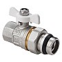 Краны латунные шаровые DN 15-20 PN 40 никелированные бабочка американка MVI BV.521 купить в Казани | "Проконсим"