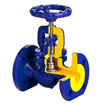 Клапаны запорные DN 15-200 PN 40 стальные до 400гр. фланцевые Zetkama zGLO.215F купить в Казани | "Проконсим"