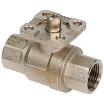 Краны латунные шаровые двухходовые DN 15-50 PN 25-40 никелированные под привод РИДАН AMZ-112R купить в Казани | "Проконсим"