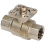 Краны латунные шаровые двухходовые DN 15-50 PN 25-40 никелированные под привод РИДАН AMZ-112R купить в Казани | "Проконсим"