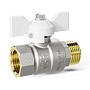 Краны латунные шаровые DN 15-32 PN 25-40 никелированные бабочка белая муфта-штуцер LD Pride 47.302 купить в Казани | "Проконсим"