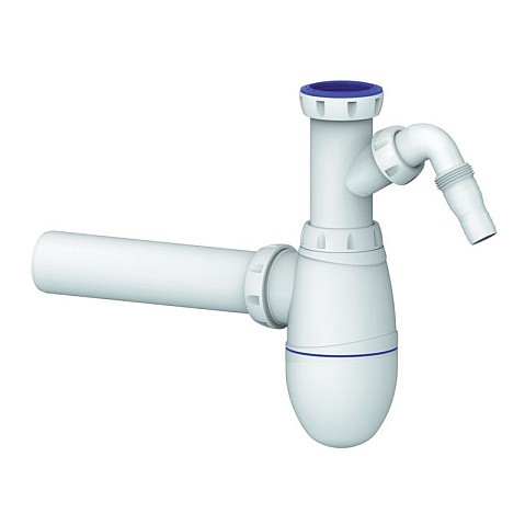 Сифон для мойки Unicorn В510V, 40х40 прямой отвод, 1 1/2'' х40 с отводом для стиральной машины преходник 40х32 купить в Казани | "Проконсим"
