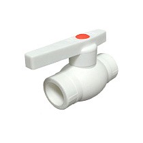 Краны шаровые ПП DN 20-63 PN 25 с металлическим шаром белые Valfex купить в Казани | "Проконсим"