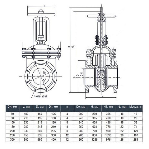 Задвижка чугунная 30ч6бр DN 100 PN 16(10) фланцевая параллельная ЛМЗ Семенов купить в Казани | "Проконсим"