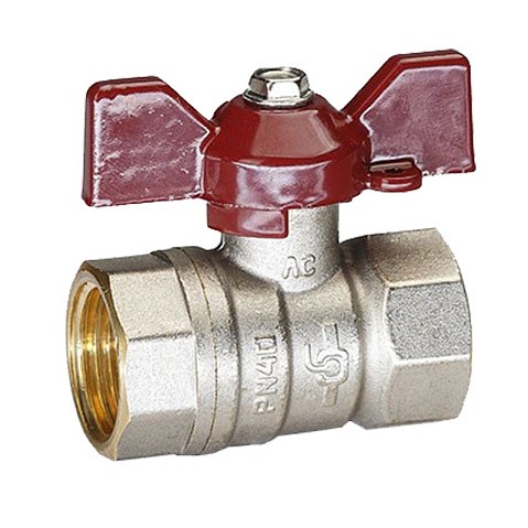 Краны латунные шаровые DN 15-32 PN 40 никелированные бабочка муфта-муфта Temper 88 купить в Казани | "Проконсим" Краны латунные шаровые DN 15-32 PN 40 никелированные бабочка муфта-муфта Temper 88 купить в Казани | "Проконсим"