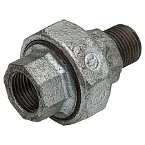 Американки чугунные DN 15-50 PN 16 оцинкованные муфта-штуцер с плоской прокладкой Fittex Plus купить в Казани | "Проконсим"