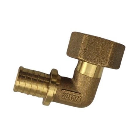 Угольник латунный для PEX DN 20-3/4'' накидная гайка купить в Казани | "Проконсим"