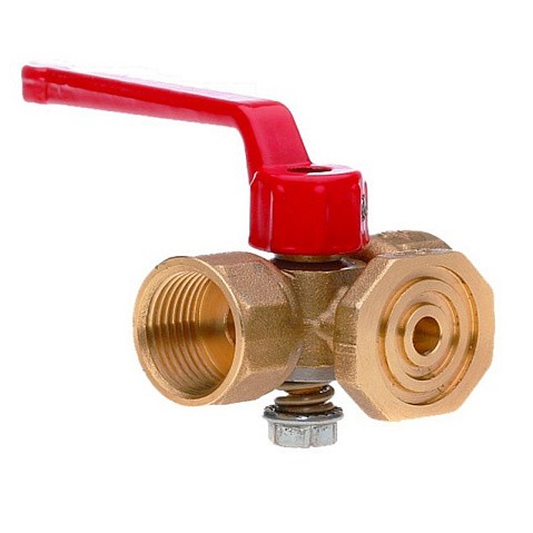 Кран латунный шаровой 11Б18бк(ф)2 DN 15 PN 16 под манометр G1/2''хG1/2'' с контрольным фланцем муфта-муфта рычаг Пензапромарматура купить в Казани | "Проконсим"