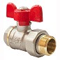 Кран латунный шаровой Valfex Optima.227.NLB1 11Б27фт1М DN 15 PN 25 никелированный американка бабочка купить в Казани | "Проконсим"