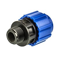 Муфты компрессионные для ПЭ DN 20-110 PN 16 обжимные с наружной резьбой купить в Казани | "Проконсим"