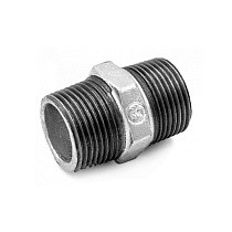  Ниппель чугунный DN 15-50 PN 16 оцинкованный штуцер-штуцер Fittex Plus Ду   Дн 50 2" Ру  соед. (215100070) со склада Проконсим в Казани