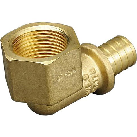 Угольник латунный для PEX труб 16-1/2'' PN 10 под надвижную гильзу с внутренней резьбой ONE PLUS купить в Казани | "Проконсим"