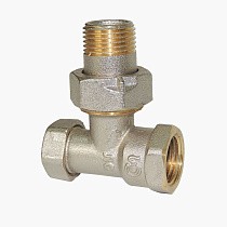 Клапан запорно-регулирующий Raditec DN 15 PN 16 угловой G1/2'' Kvs = 1,46 м3/ч для радиатора, 120гр. купить в Казани | "Проконсим"