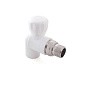 Кран шаровой для радиатора ПП 20-1/2'' PN 25 угловой с американкой белый РТП 10585 купить в Казани | "Проконсим"
