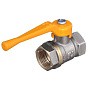 Кран латунный шаровой газовый 11Б27п DN 40 PN 40 никелированный рычаг муфта-муфта БАЗ.А10.0.40.НГ.40.Н купить в Казани | "Проконсим"