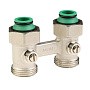 Узел нижнего подключения MVI TR.415.0505 DN 20 PN 10 прямой двухтрубный шаровой затвор 20-3/4'' под евроконус, муфта купить в Казани | "Проконсим"