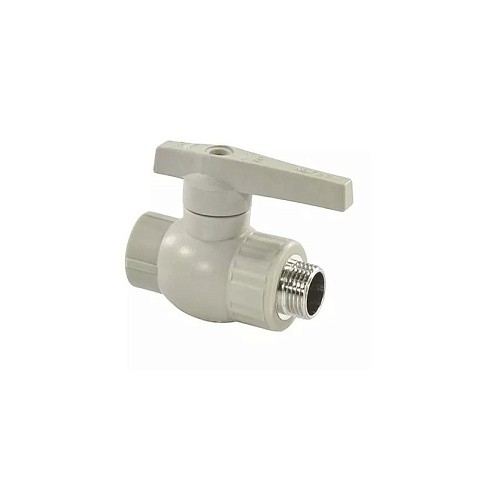 Краны шаровые ПП DN 20-32 PN 25 комбинированные с наружной резьбой серые Valfex  купить в Казани | "Проконсим"