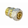 Муфты латунные для PEX труб DN 16-32 PN 10 обжимные никелированные с наружной резьбой Valfex VF.301.N купить в Казани | "Проконсим"