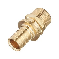  Муфта латунная под надвижную гильзу PEX-НР 16-1/2'' тяжелая MVI SF.620.0404 (922102220) со склада Проконсим в Казани