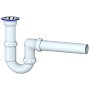 Сифон для умывальника Unicorn Y110 40х40 прямой отвод 1 1/2'' х40 чаша из нержавеющей стали