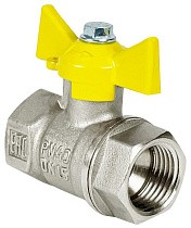 Краны латунные шаровые газовые 11Б27фт1М DN 15-50 PN 25-40 никелированные бабочка муфта-муфта Valfex.277 Standart ГОСТ Р 59553 купить в Казани | "Проконсим"