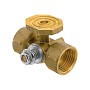 Кран латунный шаровой 11Б18бк(ф)2 DN 15 PN 16 под манометр G1/2''хG1/2'' с контрольным фланцем муфта-муфта без рычага Пензапромарматура купить в Казани | "Проконсим"