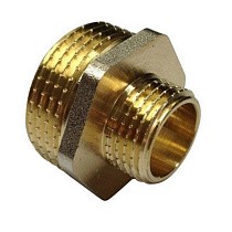 Ниппели латунные никелированные DN 20-32 PN 40 штуцер-штуцер переходный купить в Казани | "Проконсим"