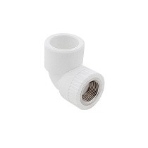 Угольники ПП DN 20-32 PN 25 комбинированные с внутренней резьбой белые PlasticPro купить в Казани | "Проконсим"
