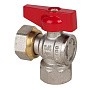 Краны латунные шаровые угловой DN 15-20 PN 40 никелированные бабочка муфта-накидная гайка MVI BV.532 купить в Казани | "Проконсим"