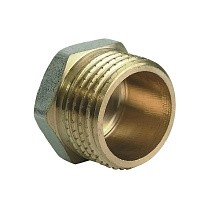 Заглушки латунные DN 15-50 PN 40 никелированные штуцерная купить в Казани | "Проконсим"