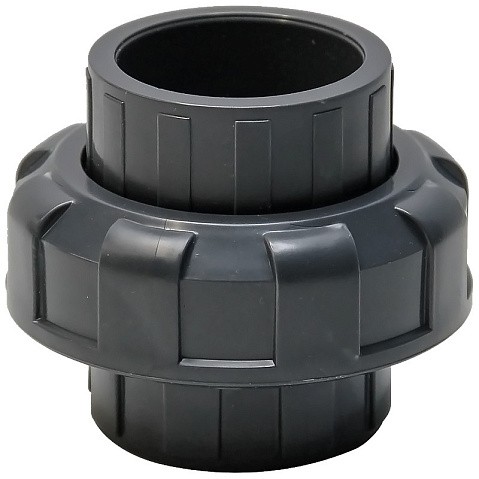 Муфта разборная НПВХ DN 50 PN 16 клеевая уплотнение EPDM черная Aquaviva BOD0500 купить в Казани | "Проконсим"