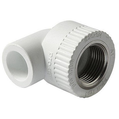 Угольник комбинированный ПП 20-1/2'' PN 25 с внутренней резьбой белый Pro Aqua PA26008P купить в Казани | "Проконсим"