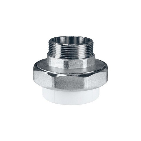 Муфта усиленная комбинированная разъёмная VALFEX 20 PN 25 G-1/2'' американка-НР белая купить в Казани | "Проконсим"