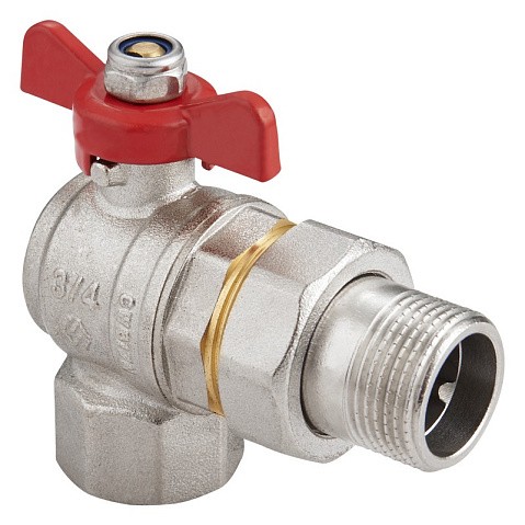 Краны латунные шаровые угловой DN 15-25 PN 40 никелированные бабочка американка MVI BV.522 купить в Казани | "Проконсим" Краны латунные шаровые угловой DN 15-25 PN 40 никелированные бабочка американка MVI BV.522 купить в Казани | "Проконсим"