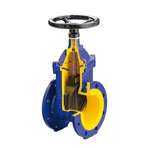 Задвижка чугунная DN 300 PN 16 с обрезиненным клином EPDM 70гр. Zetkama zGAT.111D300C57 купить в Казани | "Проконсим" (920300113)