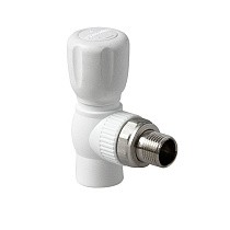 Краны шаровые ПП DN 20-25 PN 25 для радиатора угловые белые Pro Aqua купить в Казани | "Проконсим"