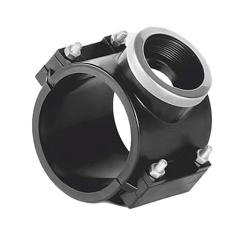 Седелки болтовые НПВХ DN 90-225 PN 10 с внутренней резьбой Хемкор купить в Казани | "Проконсим" Седелки болтовые НПВХ DN 90-225 PN 10 с внутренней резьбой Хемкор купить в Казани | "Проконсим"