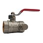 Кран латунный шаровой DN 20 PN 40 под манометр никелированный рычаг муфта-муфта SGL купить в Казани | "Проконсим"