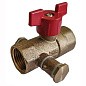 Кран латунный шаровой DN 20 PN 16 с дренажными патрубками G3/4'' муфта-муфта бабочка Пензапромарматура купить в Казани | "Проконсим"