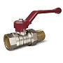 Кран латунный шаровой Temper 88.В-А.1.Р DN 25 PN 40 американка никелированный рычаг купить в Казани | "Проконсим"