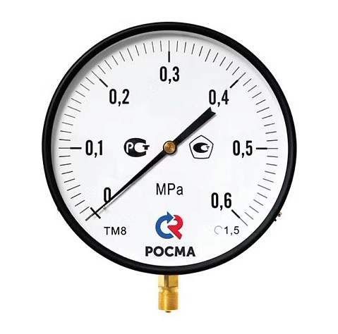 Манометры ТМ-810Р.00 котловый, 250мм, M20x1,5, радиальные РСМ купить в Казани | "Проконсим" Манометры ТМ-810Р.00 котловый, 250мм, M20x1,5, радиальные РСМ купить в Казани | "Проконсим"