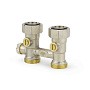 Узелы нижнего подключения VARMEGA VM138 DN20 прямой однотрубный 3/4''x3/4'' евроконус, с байпасом муфта-штуцер