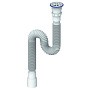 Сифон гофрированный Unicorn D240 40х50 гибкий отвод 1 1/2'' х40 чашка из нержавеющей стали 1500мм