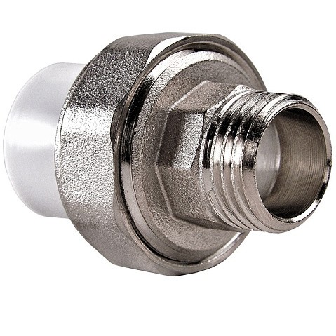 Муфта ПП разьемная 25-1/2'' PN 25 раструбная белая РВК купить в Казани | "Проконсим"
